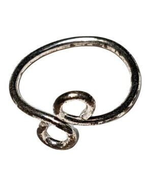 Adjustable Silver Infinity Knot Open Ring Size 5.5 A125